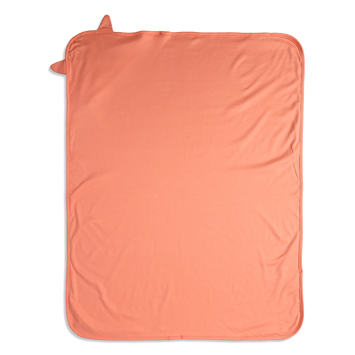Baby Unisex Hooded Blanket With Cat Face And Ears, Peach