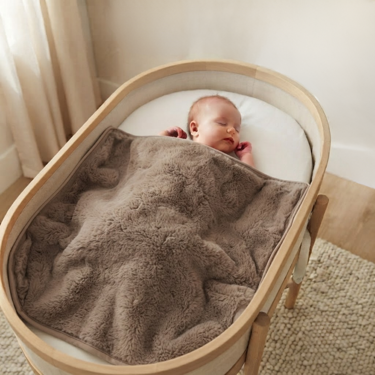 Baby Beige Cotton Waterproof Bed Protector Sheet Soft and Reusable
