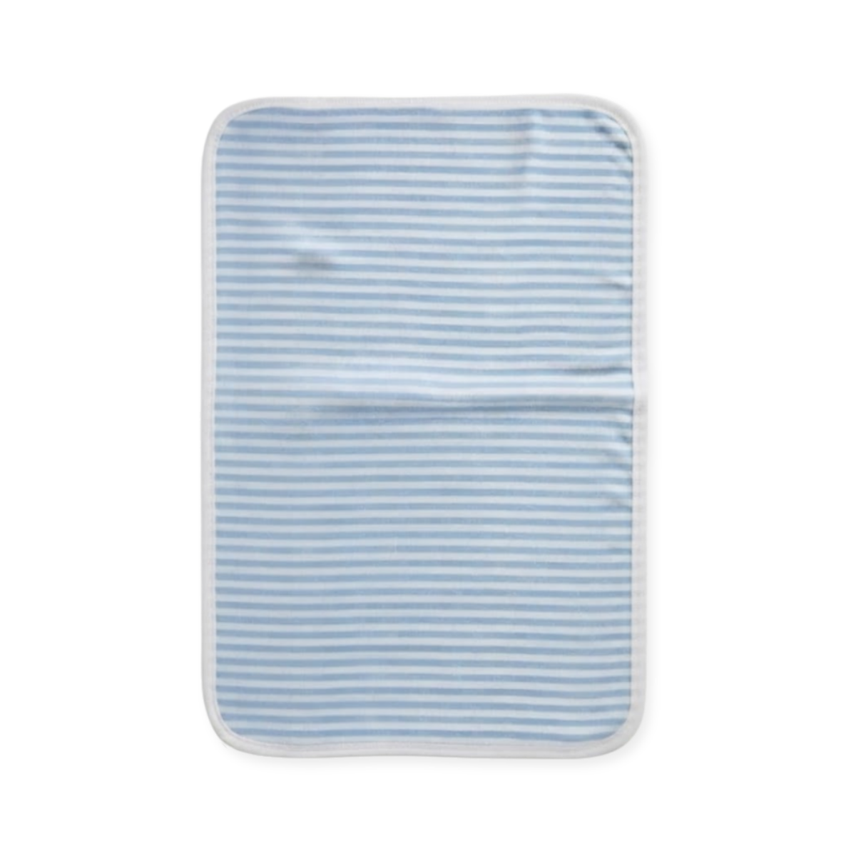 Baby Light Blue and White Striped Cotton Waterproof Bed Protector Sheet Soft and Reusable