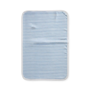 Baby Light Blue and White Striped Cotton Waterproof Bed Protector Sheet Soft and Reusable