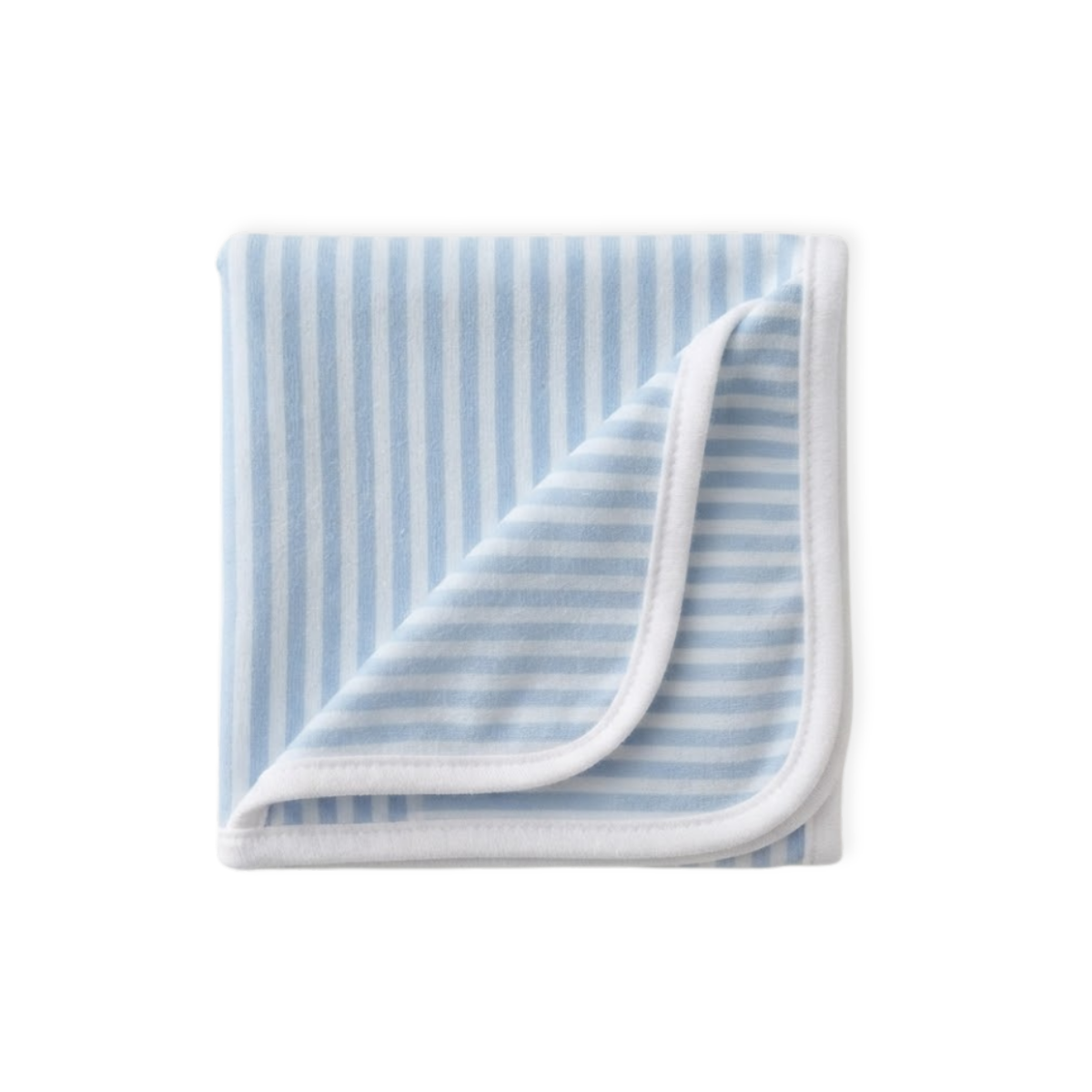 Baby Light Blue and White Striped Cotton Waterproof Bed Protector Sheet Soft and Reusable