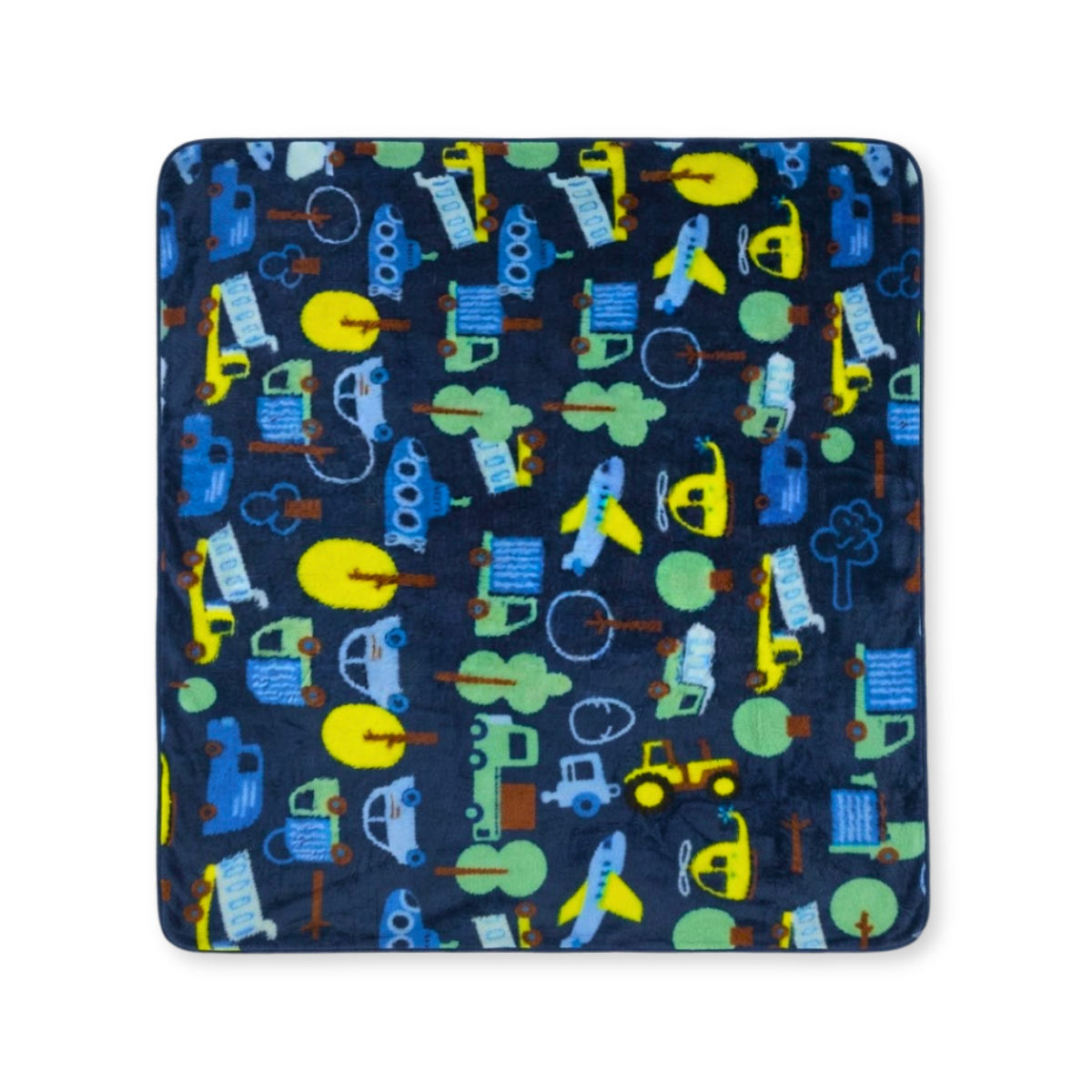Baby Navy Blue Transport Print Cotton Waterproof Bed Protector Sheet Soft and Reusable