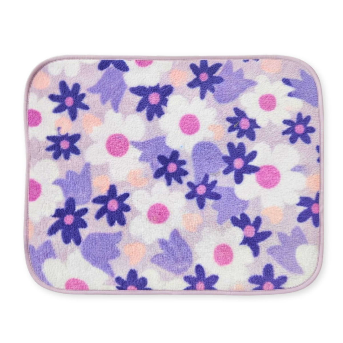 Baby Lavender Floral Print Cotton Waterproof Bed Protector Sheet Soft and Reusable