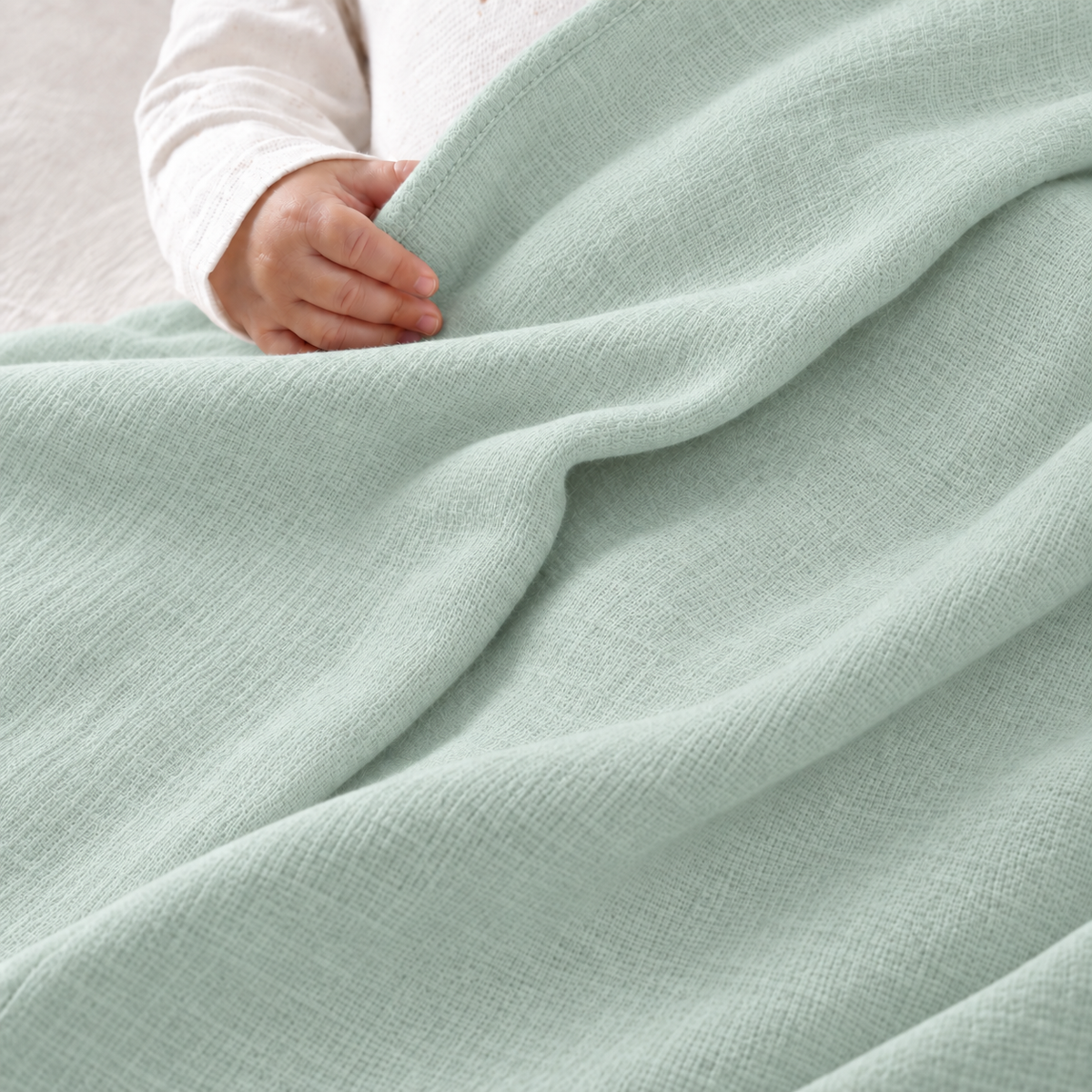 Baby Unisex Solid & Animal Printed Muslins Pack of 2, Multicolour