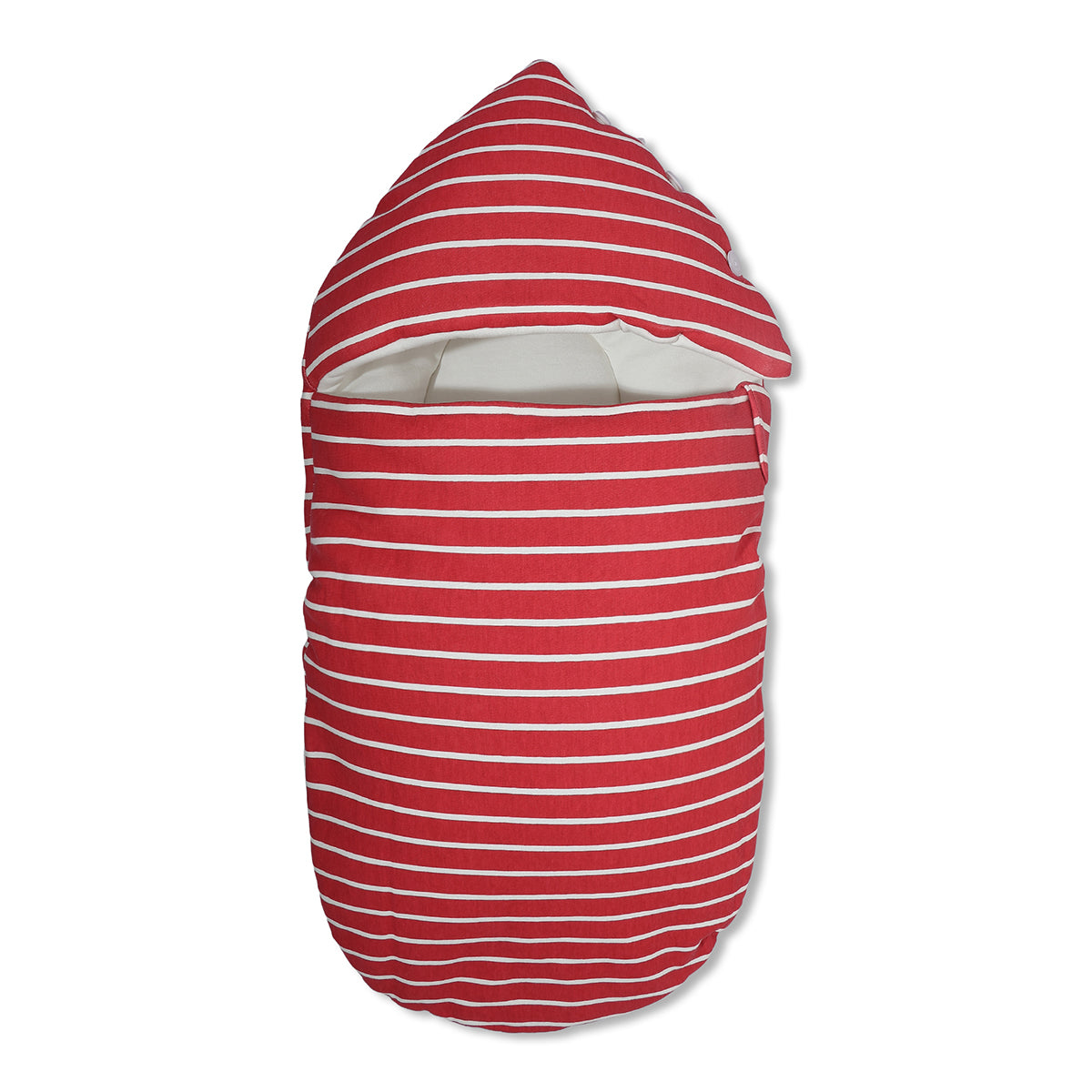 Baby Cosy Carry Nest With Stripe Print In Red