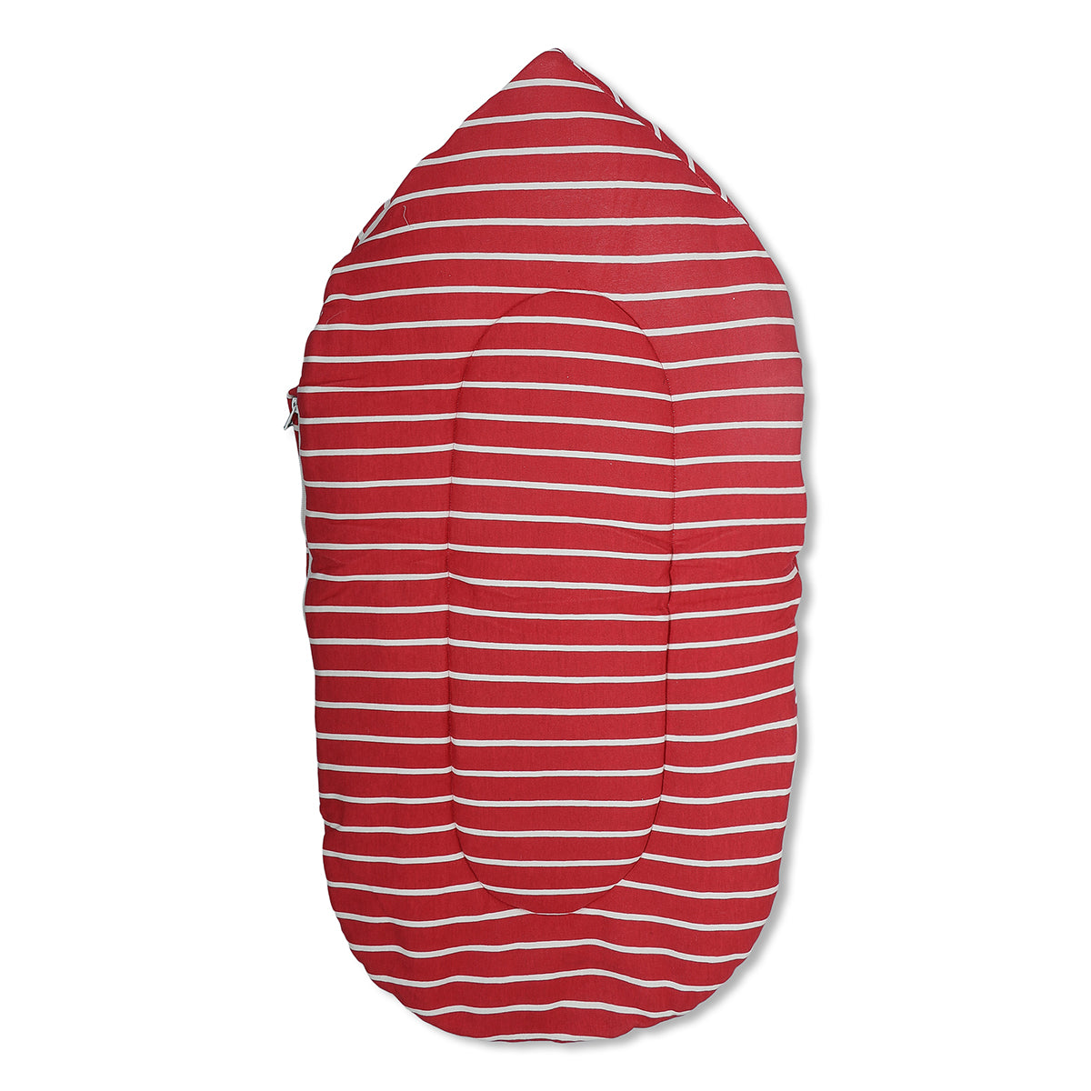 Baby Cosy Carry Nest With Stripe Print In Red