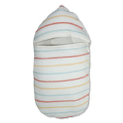 Baby Cosy Carry Nest With Stripe Print In White