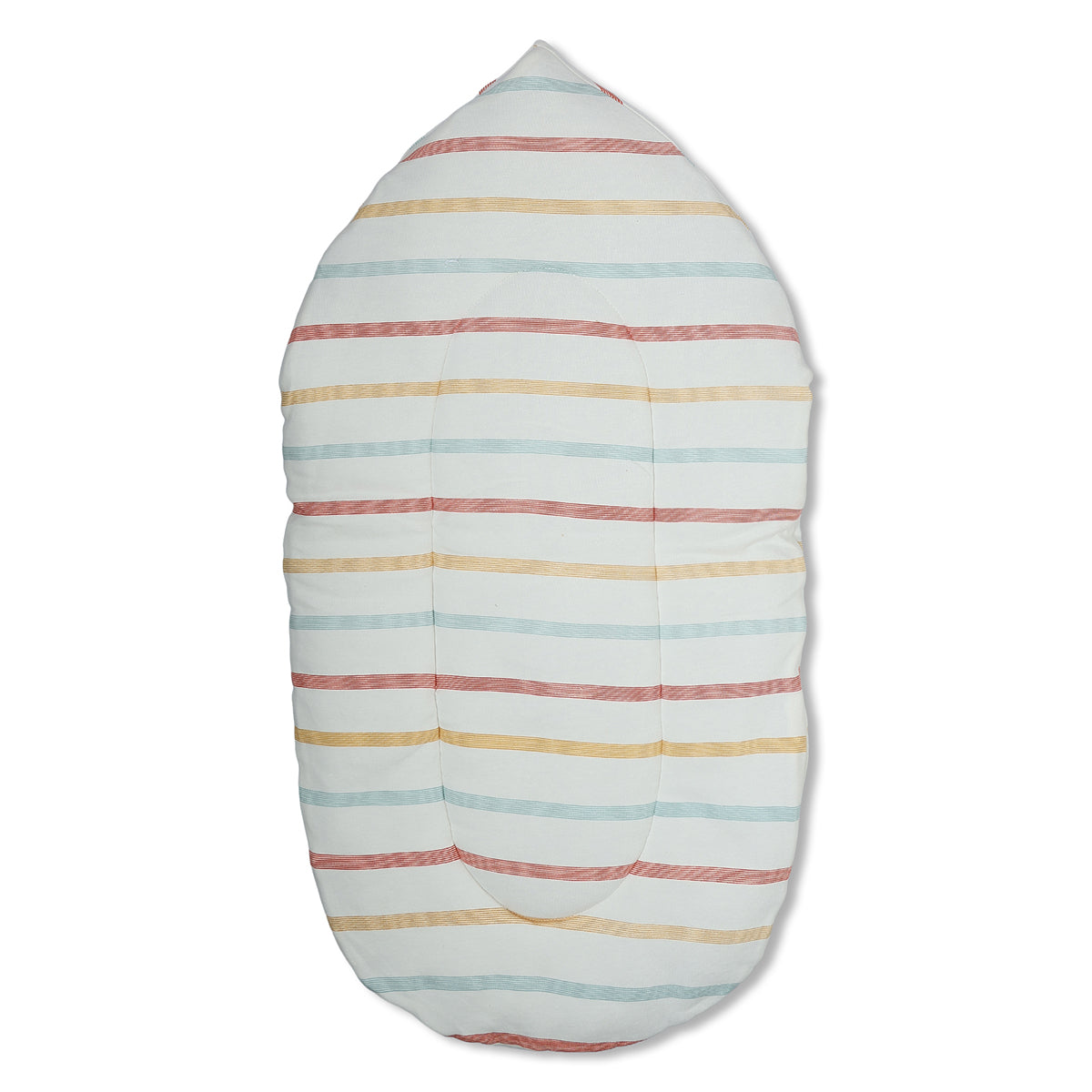 Baby Cosy Carry Nest With Stripe Print In White