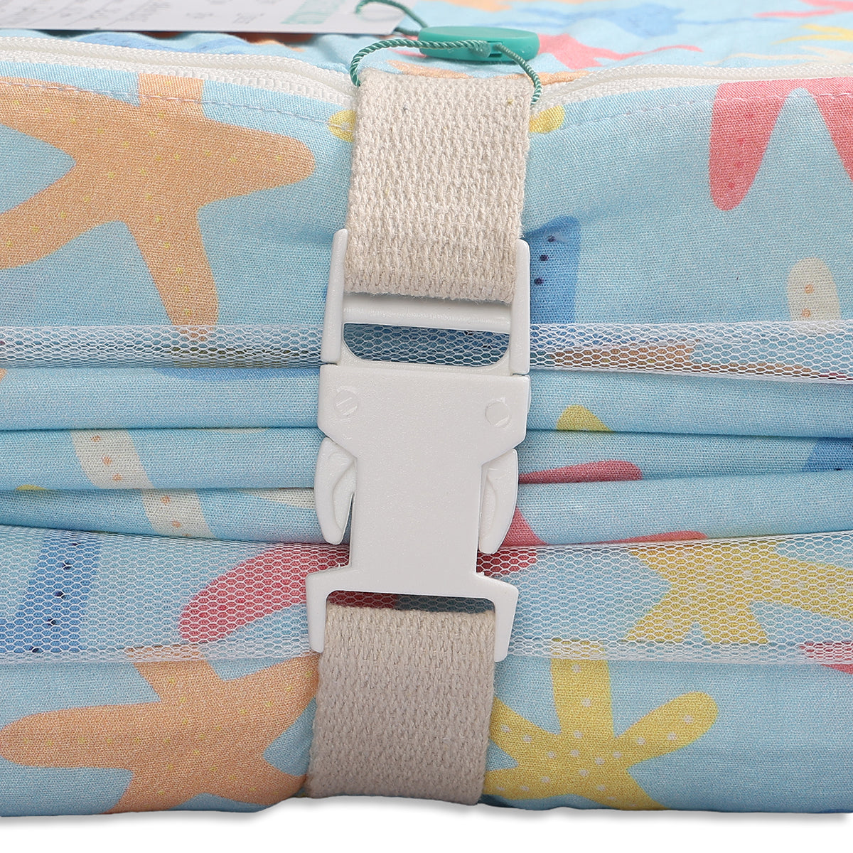 Baby Mosquito Net Bedding Set With Starfish Print In Blue