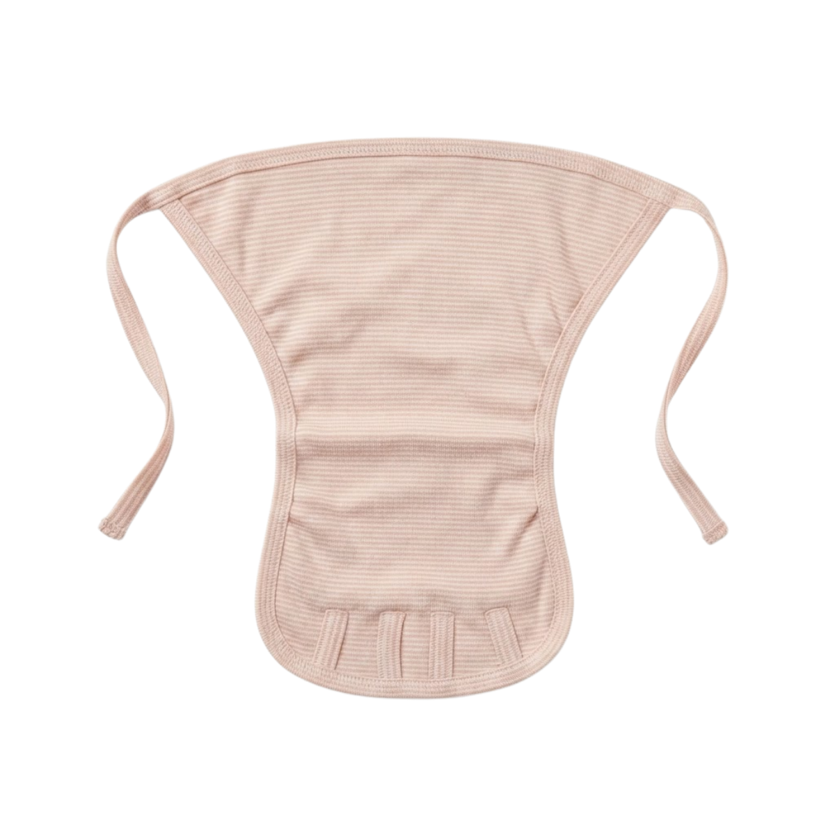 Baby Beige and White Striped Cotton Tie-Up Nappy Soft and Reusable