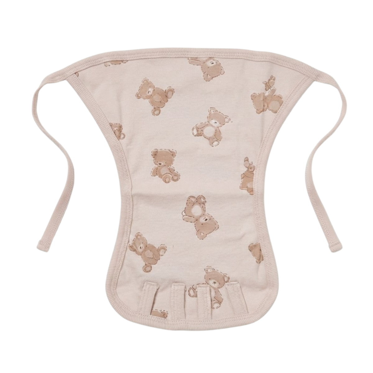 Baby Beige and White Striped Cotton Tie-Up Nappy Soft and Reusable