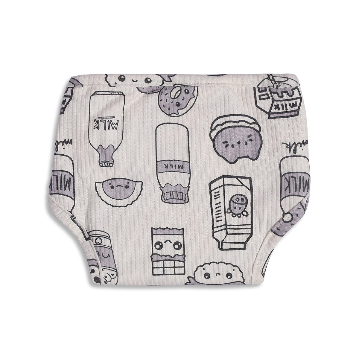 Baby Unisex White and Grey Printed Reusable Diaper Pack of 3 Regular Fit Baby Essentials