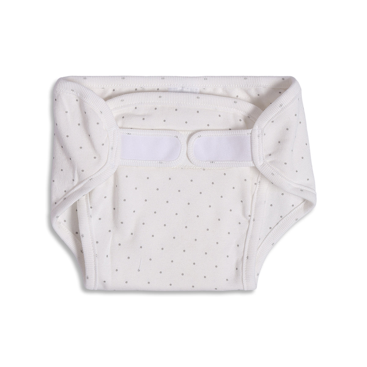 Baby Unisex White and Grey Printed Reusable Diaper Pack of 3 Regular Fit Baby Essentials