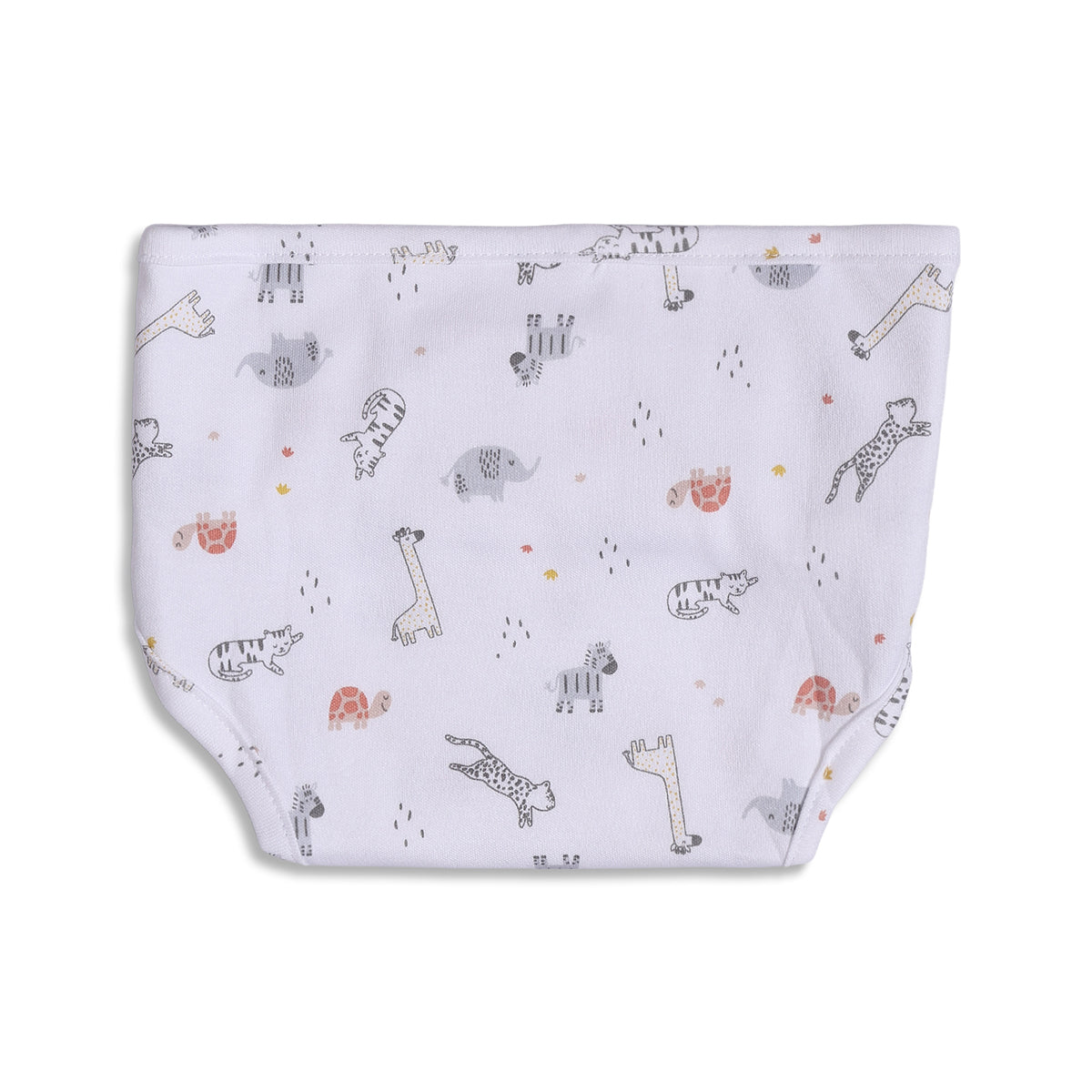 Baby Unisex White and Grey Printed Reusable Diaper Pack of 3 Regular Fit Baby Essentials