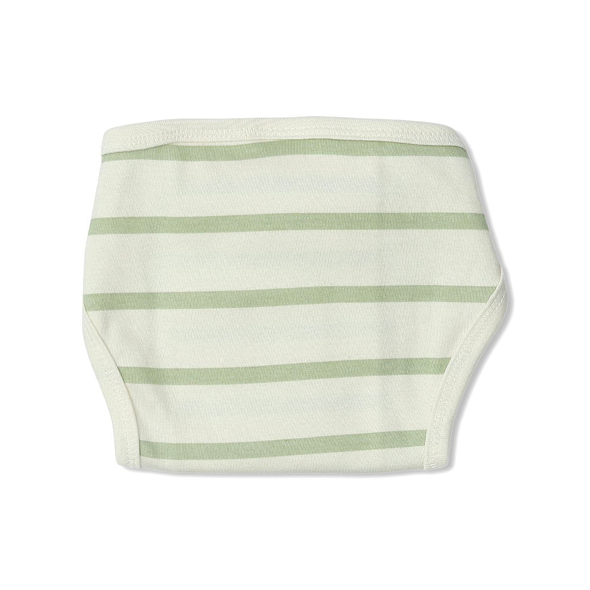 Baby Unisex Animal Print, Solid And Striped Training Pants Pack Of 3, Green And Cream