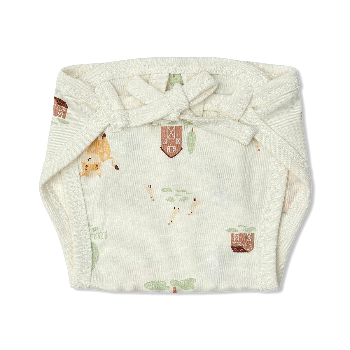 Baby Unisex Animal Print, Solid And Striped Training Pants Pack Of 3, Green And Cream