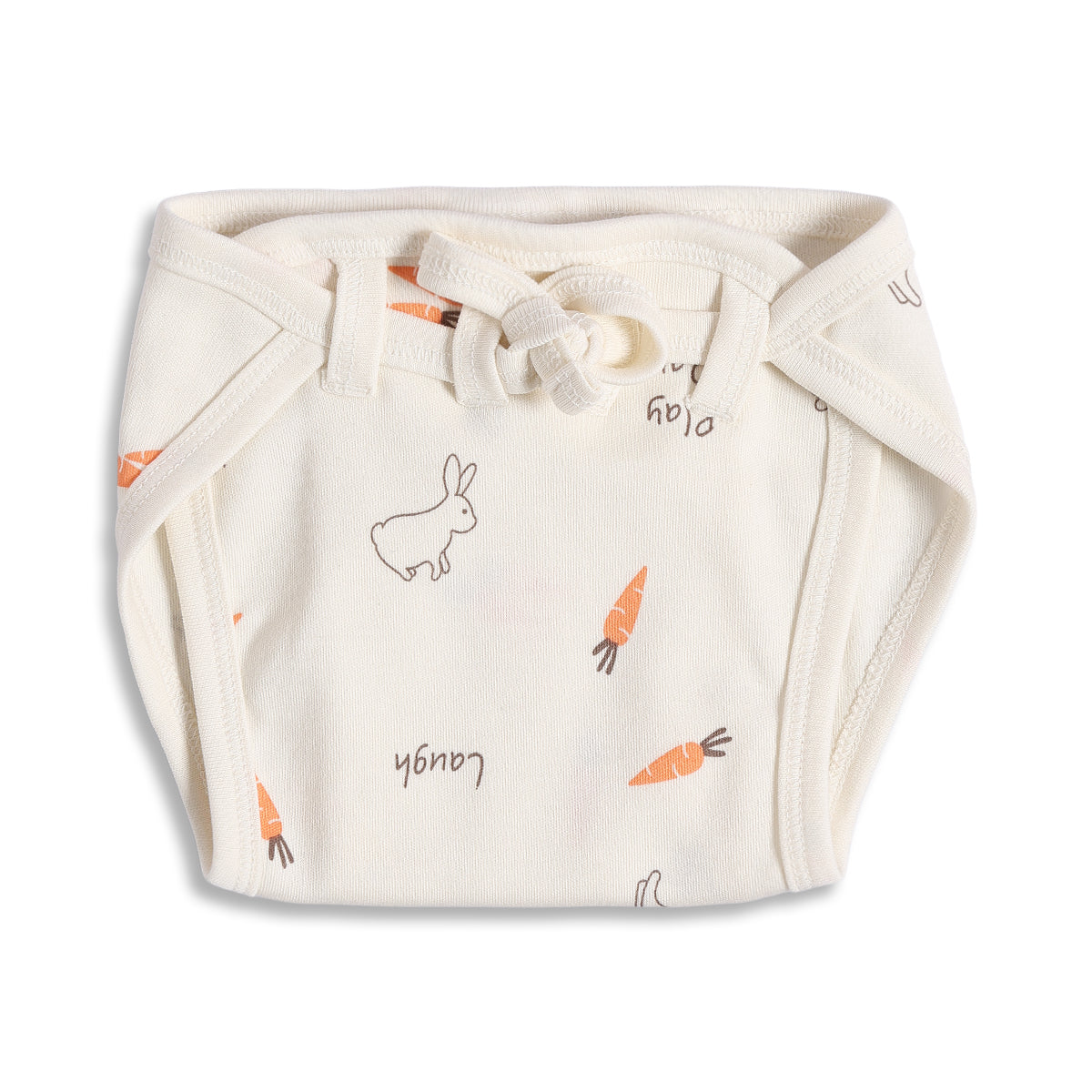 Baby Unisex Cream and Orange Printed Reusable Diaper Pack of 3 Regular Fit Baby Essentials