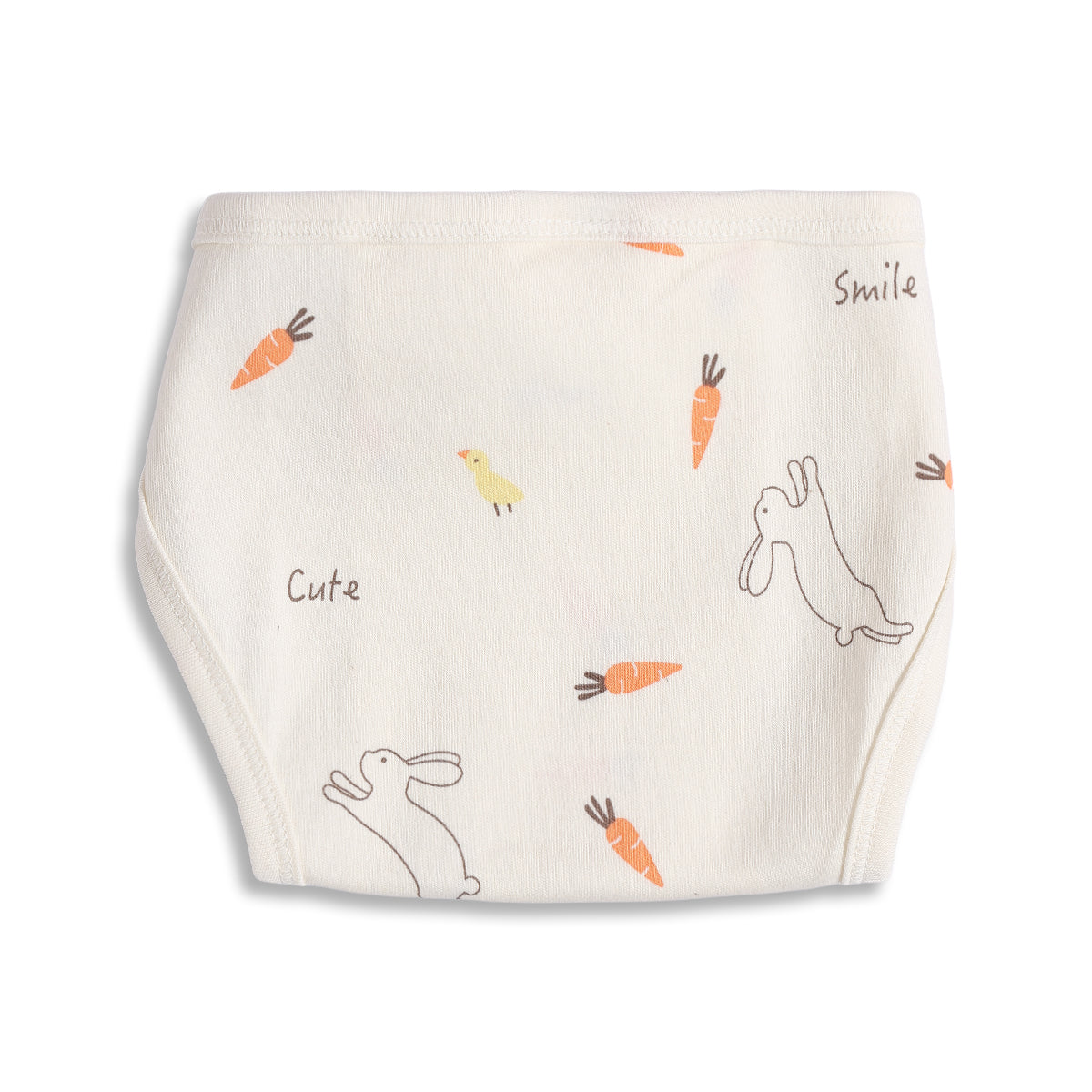 Baby Unisex Cream and Orange Printed Reusable Diaper Pack of 3 Regular Fit Baby Essentials