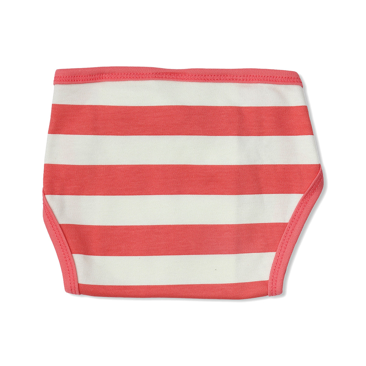 Baby Unisex Bird Print, Solid And Striped Training Pants Pack Of 3, Coral And Blue