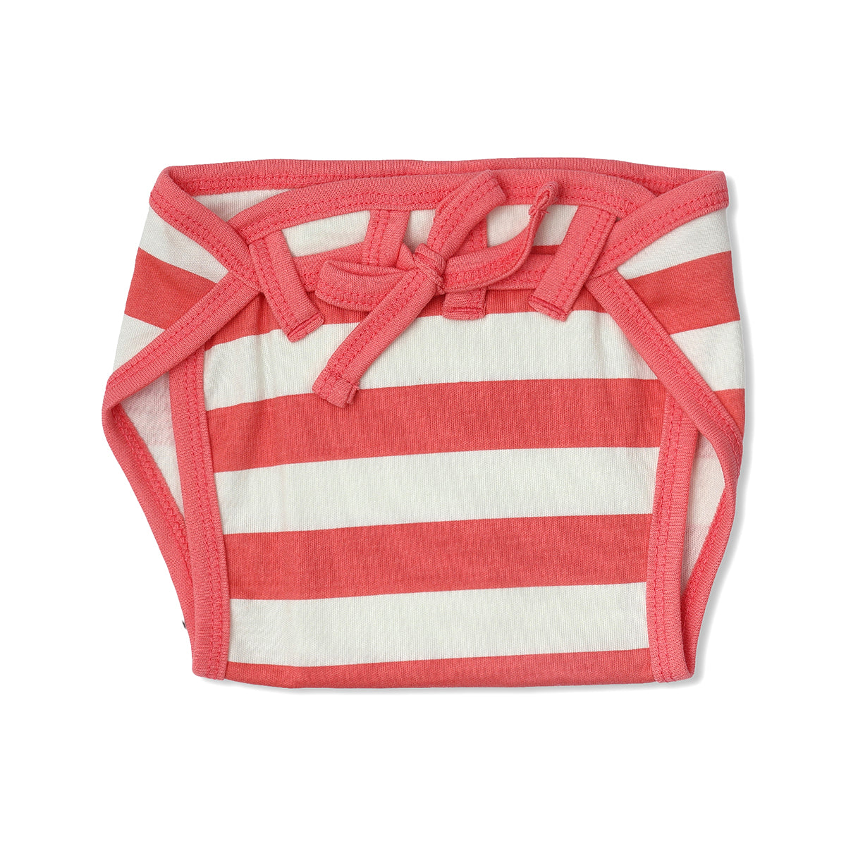 Baby Unisex Bird Print, Solid And Striped Training Pants Pack Of 3, Coral And Blue