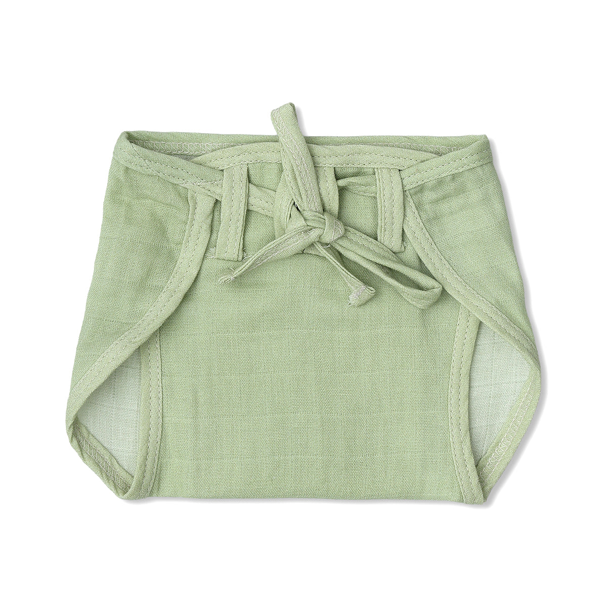 Baby Unisex Solid And Print Tie,Up Nappy Pack Of 3, Green, White And Blue