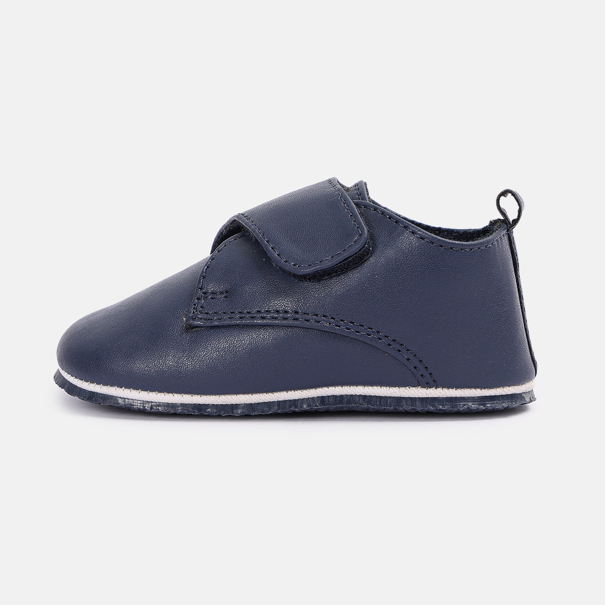 Baby Soft Sole Slip-On Booties with Secure Fit, Navy Blue