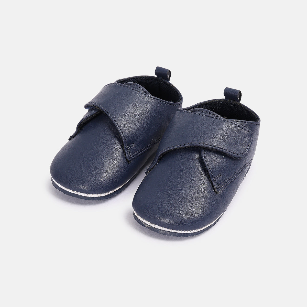 Baby Soft Sole Slip-On Booties with Secure Fit, Navy Blue