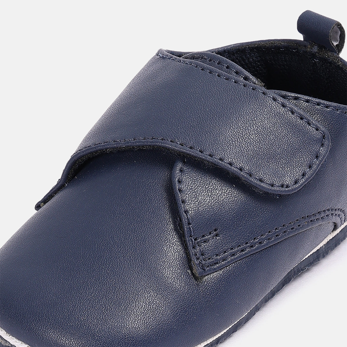 Baby Soft Sole Slip-On Booties with Secure Fit, Navy Blue