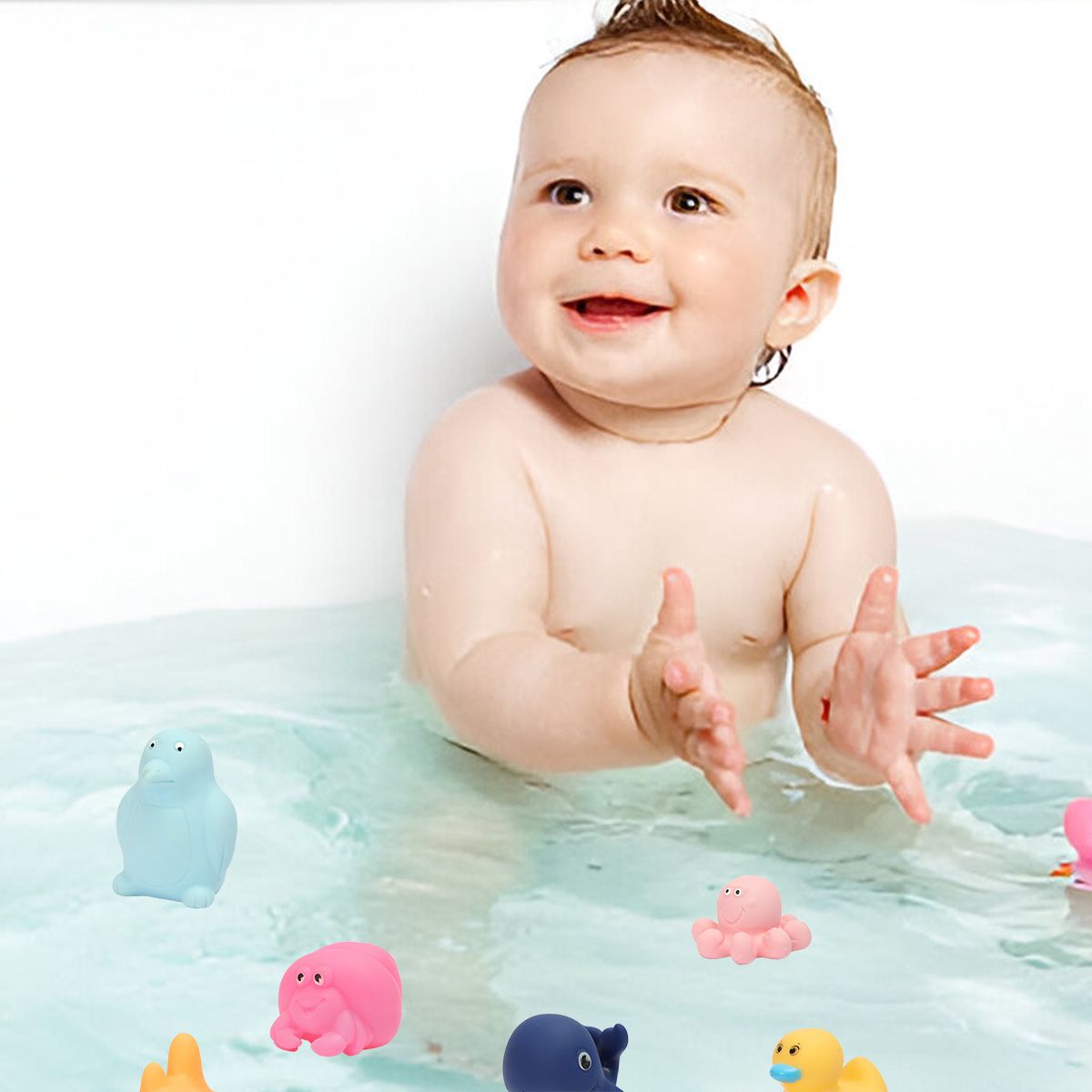 Unisex Multi Ocean Animals Squeezy Toy Set