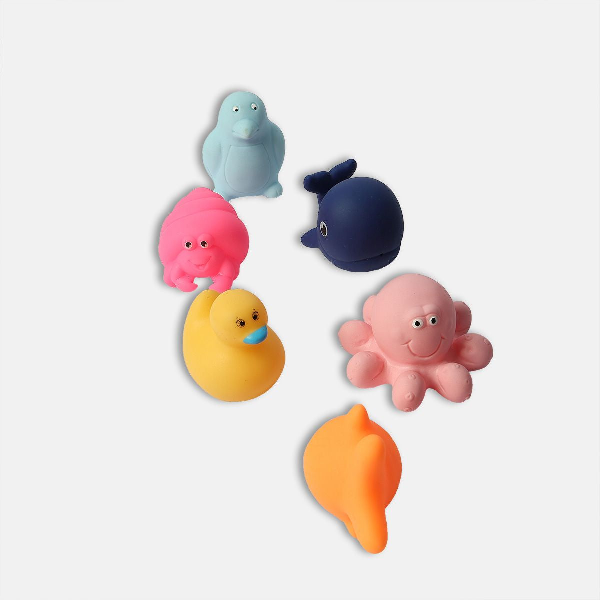 Unisex Multi Ocean Animals Squeezy Toy Set