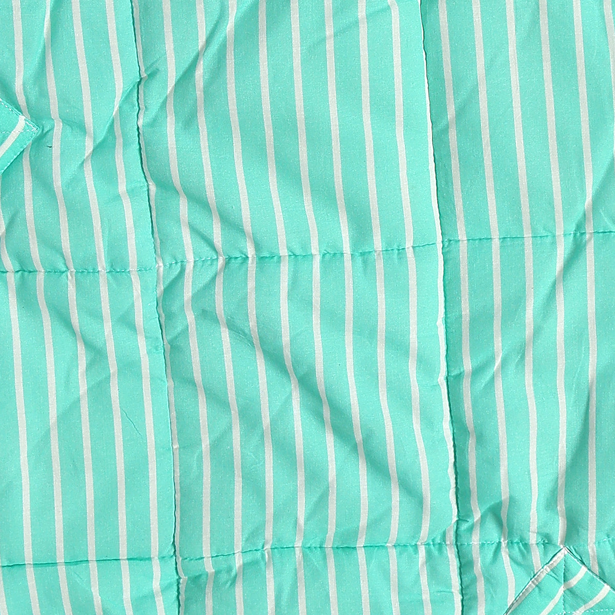 Baby Quilted Wrapper Blanket With Stripe Pattern In Green