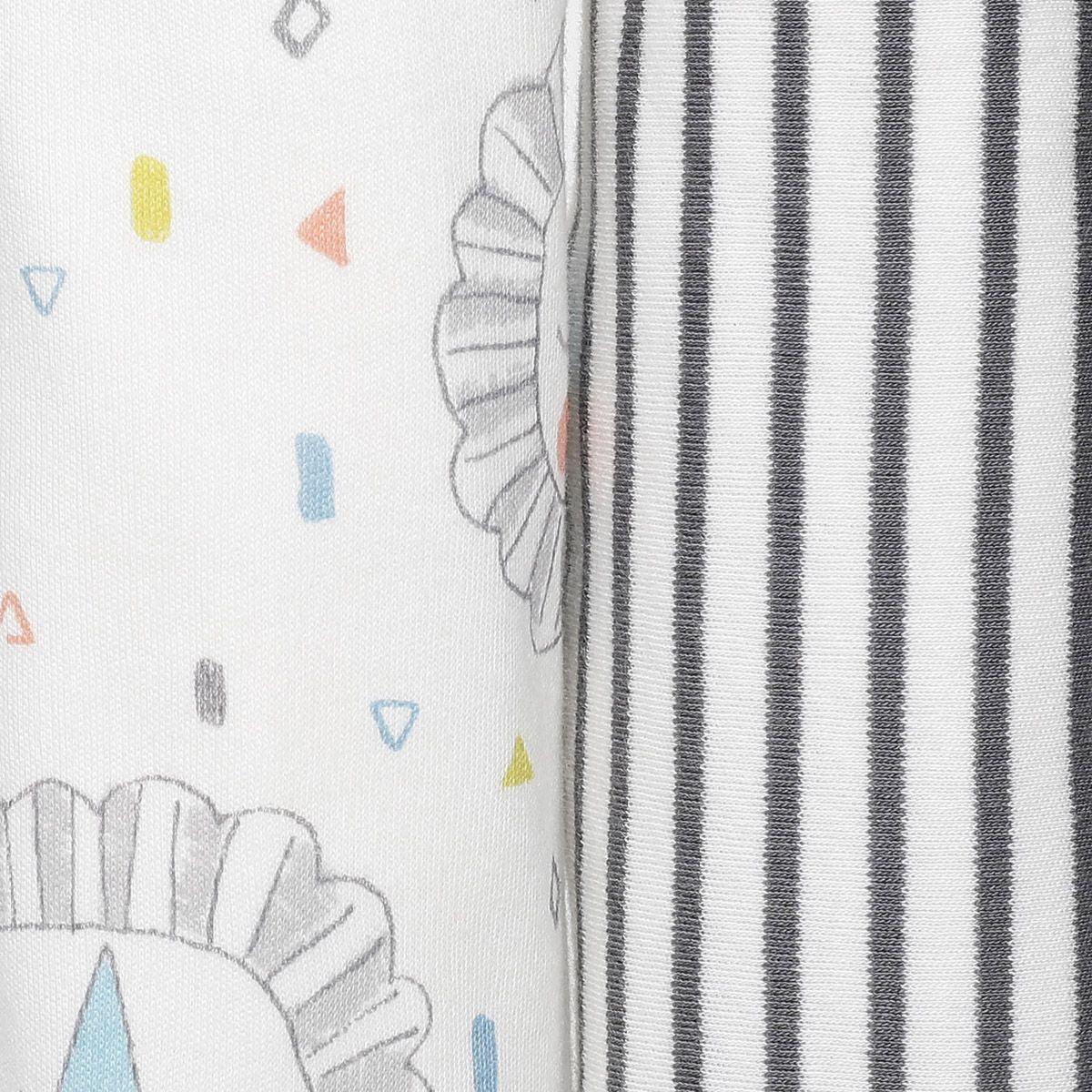 Boys White and Grey Lion Print Pack of 2 Swaddle Blankets