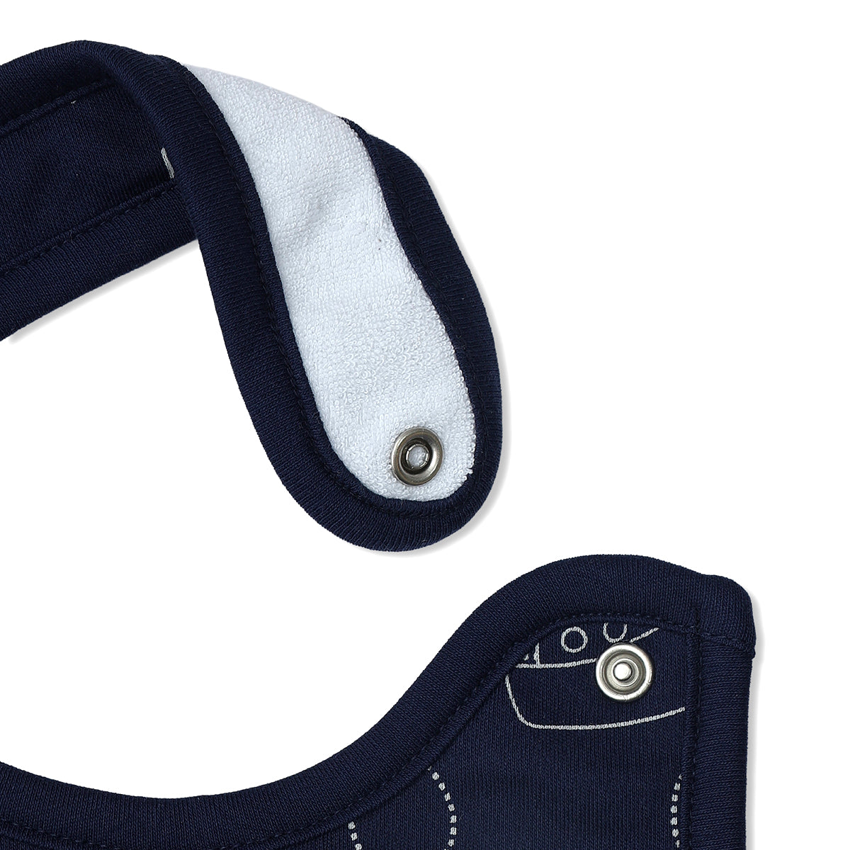 Baby Boys Boat Print And Nautical Print Bibs Pack Of 2, Light Blue And Navy Blue