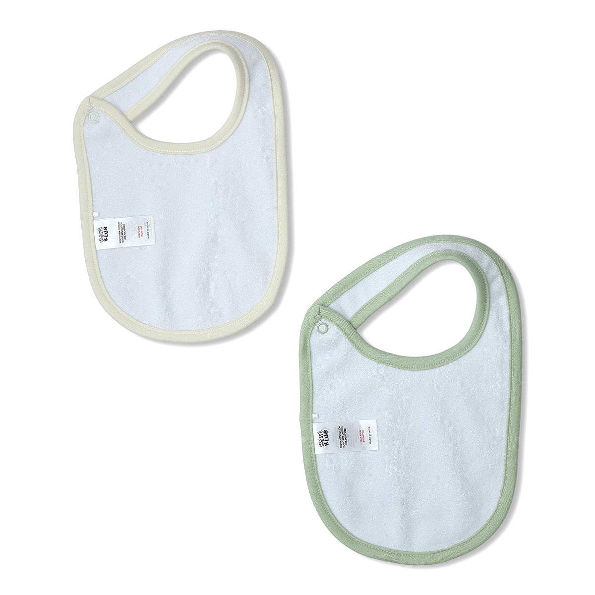Baby Boys Tractor Print And Farm Print Bibs Pack Of 2, Cream And Green