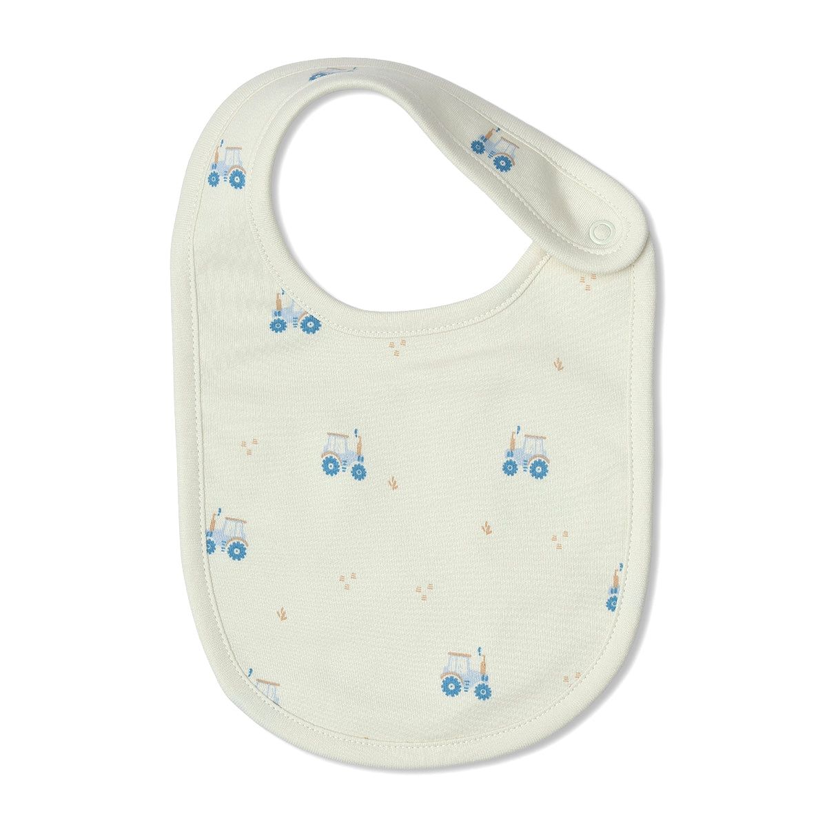 Baby Boys Tractor Print And Farm Print Bibs Pack Of 2, Cream And Green