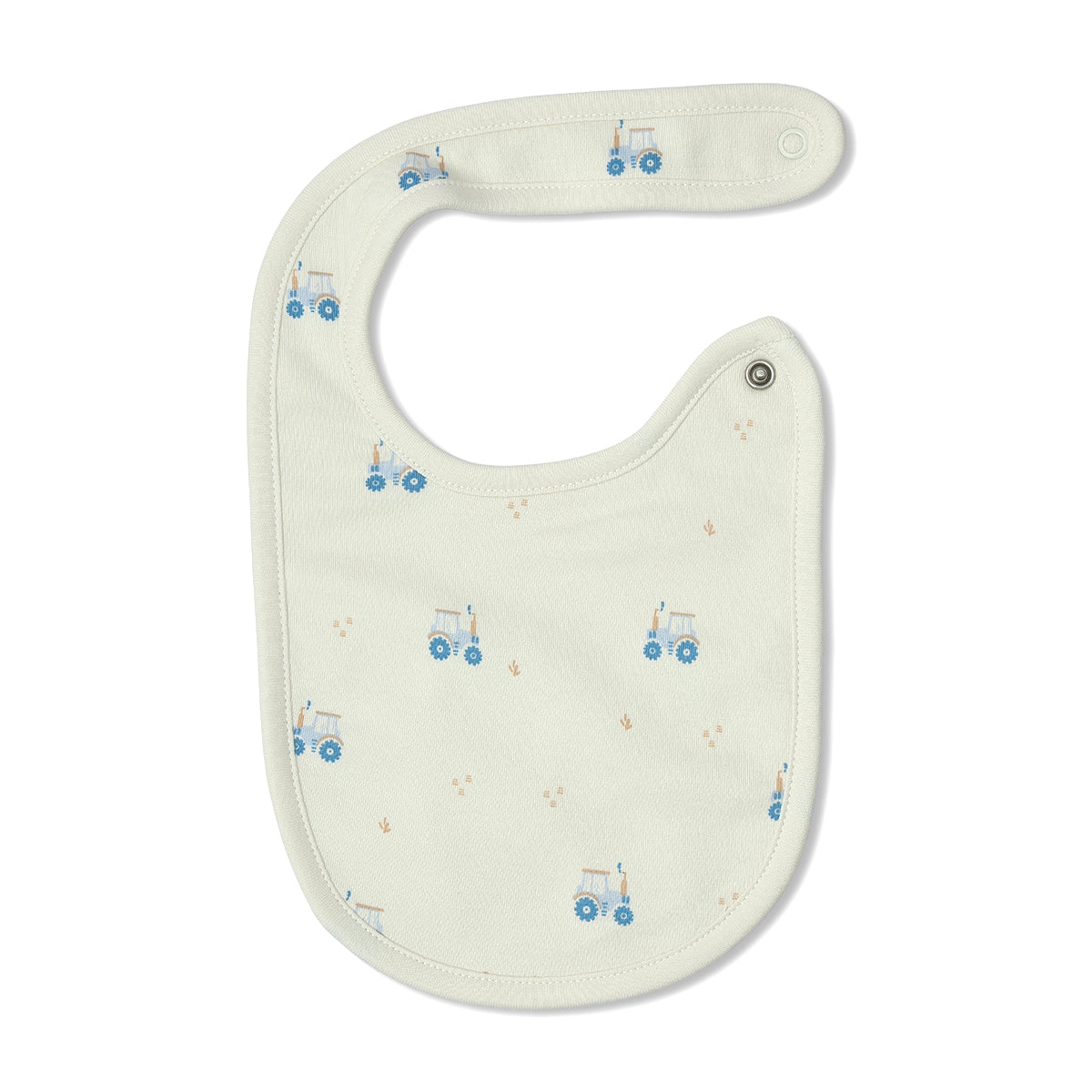 Baby Boys Tractor Print And Farm Print Bibs Pack Of 2, Cream And Green