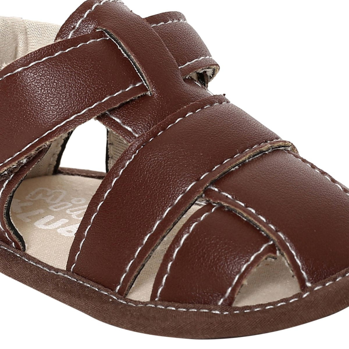 Baby Soft Sole Sandals with Adjustable Straps, Brown