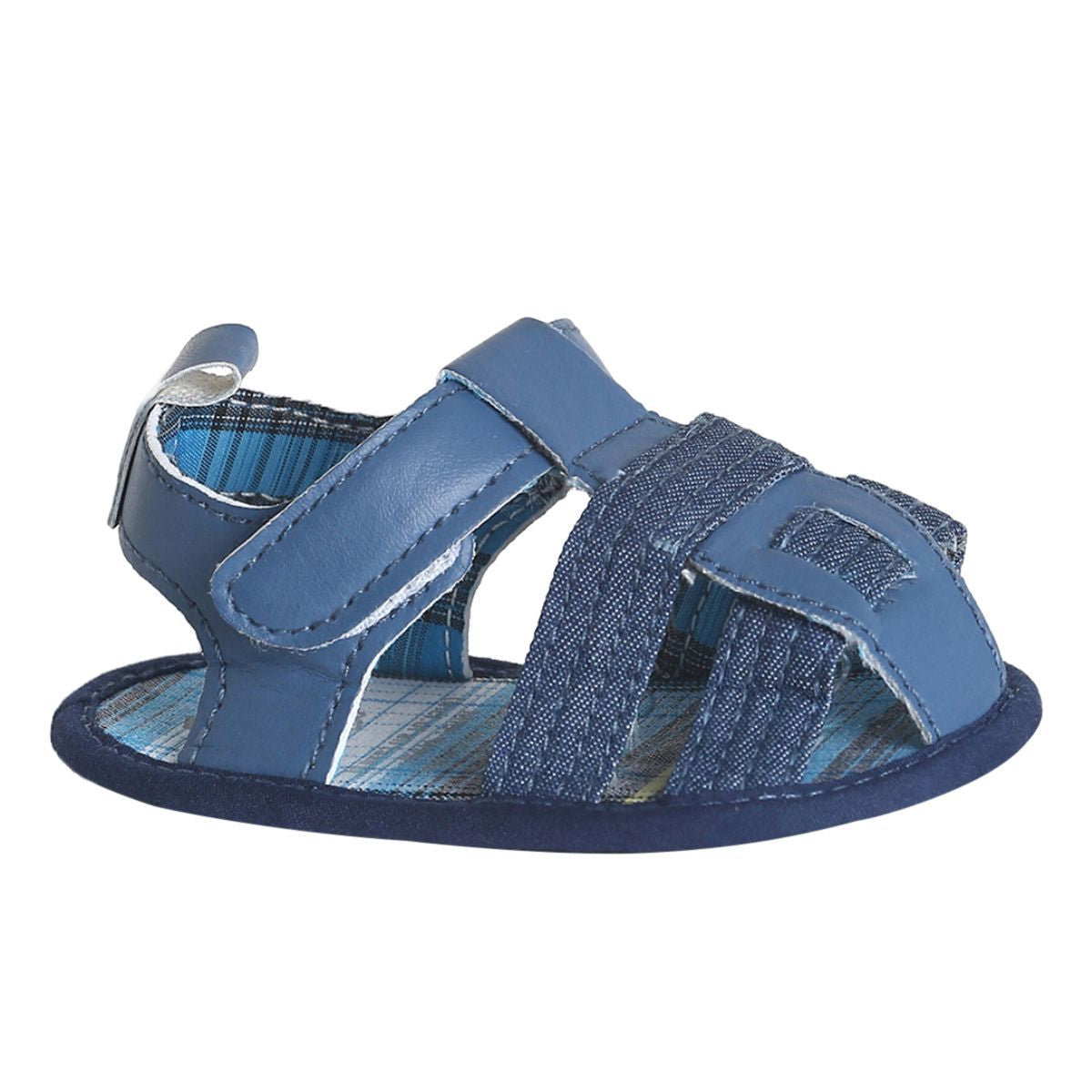 Baby Soft Sole Sandals with Adjustable Straps, Blue