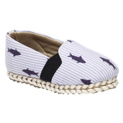 Baby Boys Lavender and White Cotton Shoes Pack of 1 Shark Printed Casual Wear