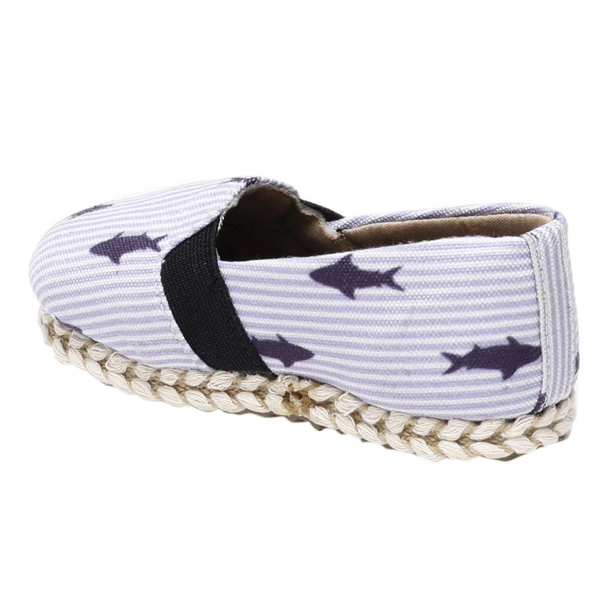 Baby Boys Lavender and White Cotton Shoes Pack of 1 Shark Printed Casual Wear