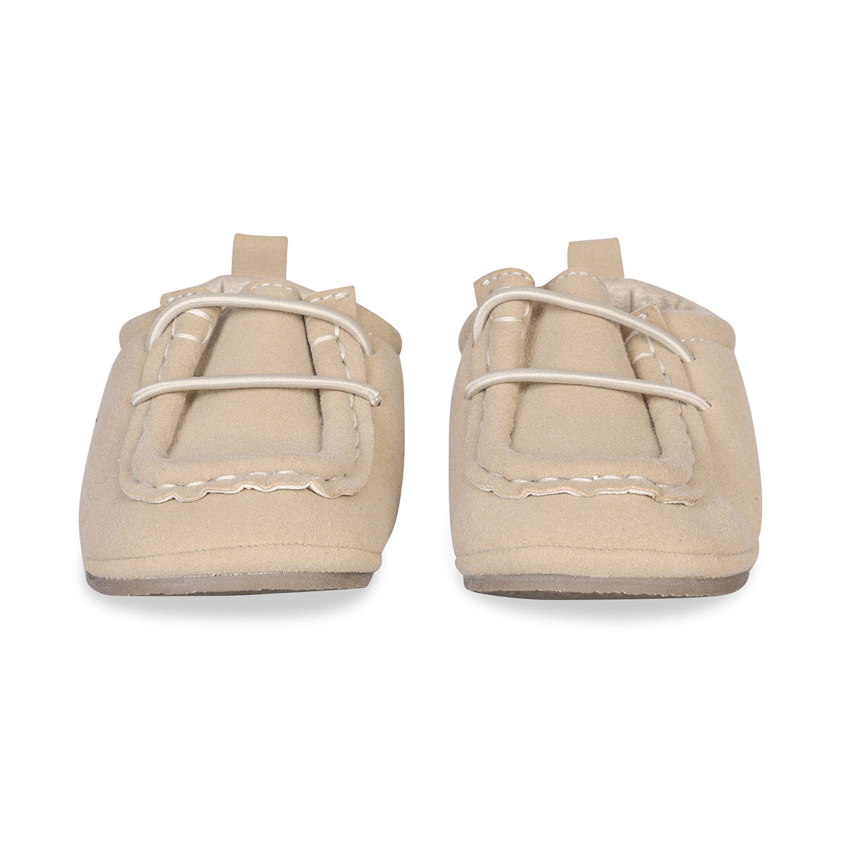 Baby Boys Solid Suede Moccasins Soft Sole Shoes, Beige