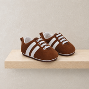Baby Boys Brown And White Textured Casual Shoes With Elastic Lace-Up Closure Pack Of 1 Pair