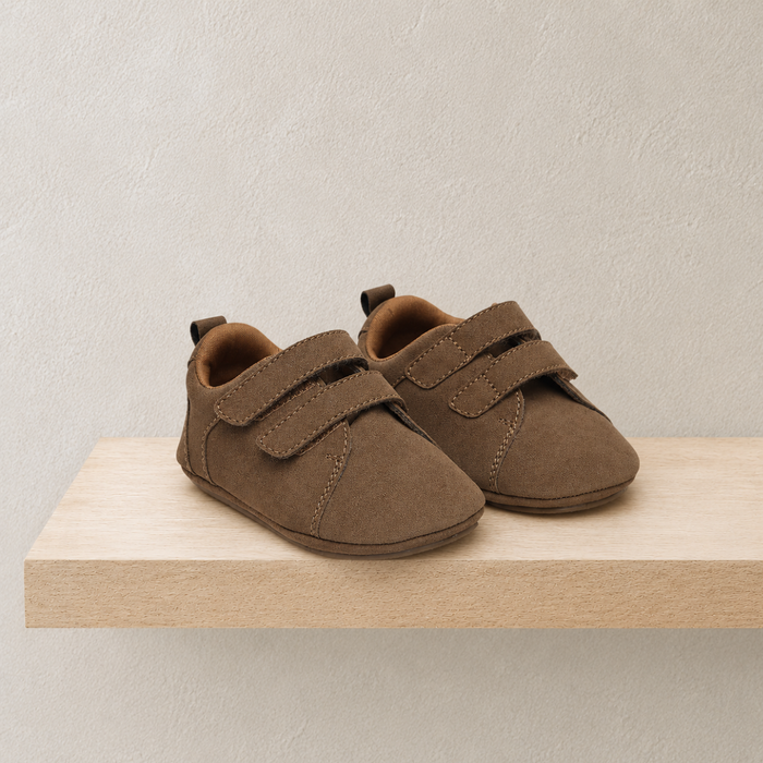 Baby Boys Brown Textured Casual Shoes With Dual Velcro Closure Pack Of 1 Pair