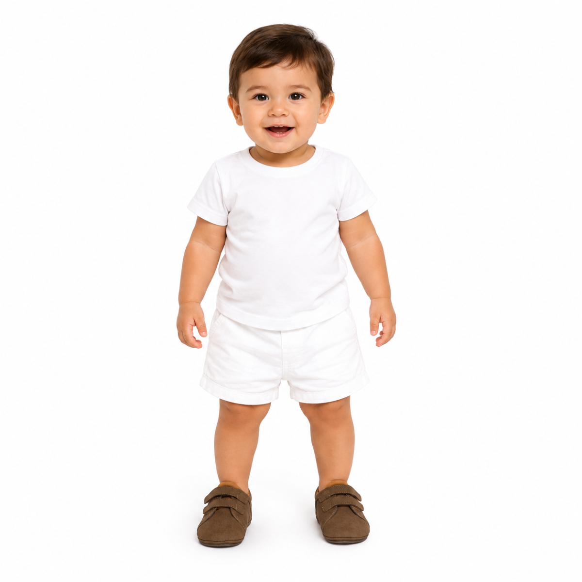 Baby Boys Brown Textured Casual Shoes With Dual Velcro Closure Pack Of 1 Pair