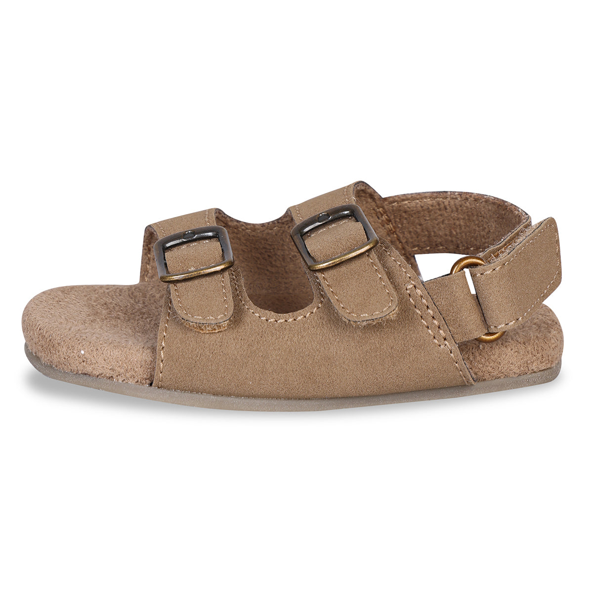 Baby Boys Solid Buckle Strap Sandals, Brown