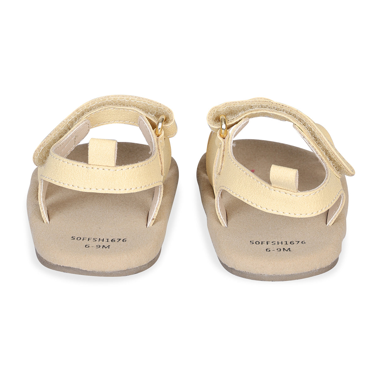 Baby Girls Braided Strap Sandals, Yellow