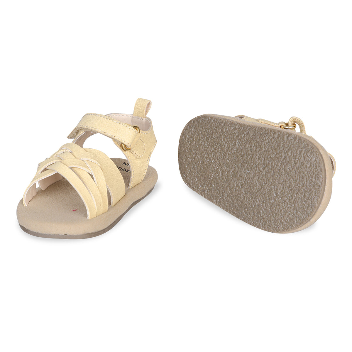 Baby Girls Braided Strap Sandals, Yellow