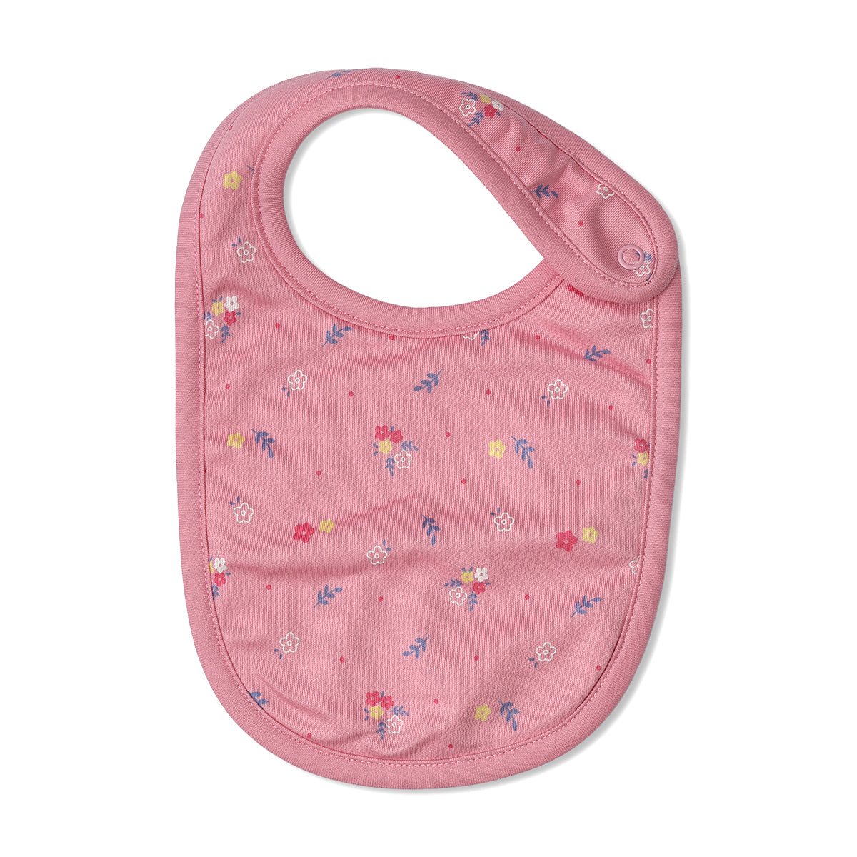 Baby Unisex Floral Print And Placement Print Bib Pack Of 2, Pink And Lavender