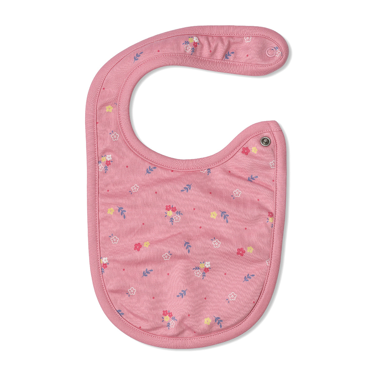 Baby Unisex Floral Print And Placement Print Bib Pack Of 2, Pink And Lavender