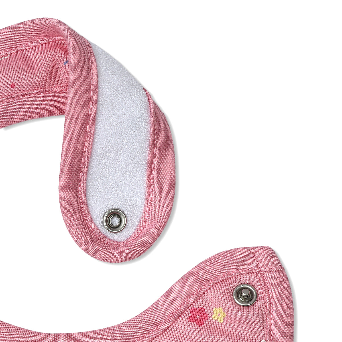 Baby Unisex Floral Print And Placement Print Bib Pack Of 2, Pink And Lavender